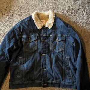 Denim Sherpa-Lined Jacket